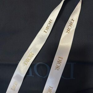 Dior Luxurious White Ribbon with Gold Accents